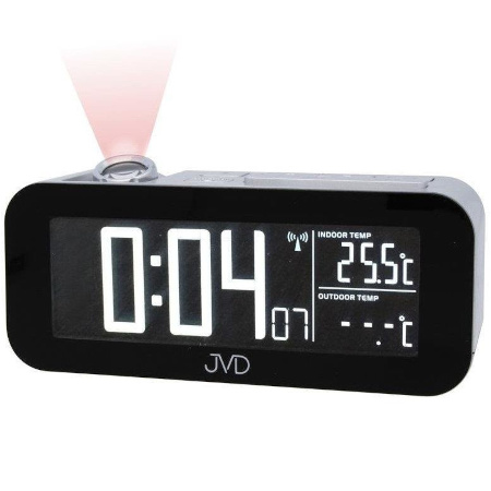 Budzik JVD RB93 z projektorem, Termometr, DCF77