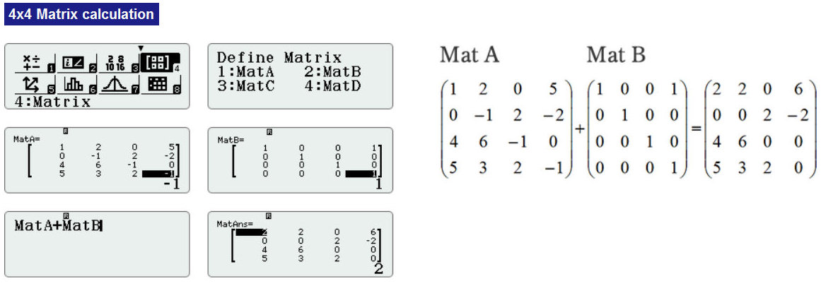 FX-991EX Matrix