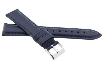 Skórzany pasek do zegarka 18 mm JVD R41309-18 granatowy