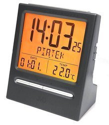 Budzik JVD RB9299.2 dni tygodnia PL Termometr DCF77 Dwa Alarmy