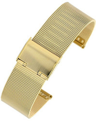 Bransoleta stalowa do zegarka 14 mm Jordan Kerr HQ04 G-14 złota siatkowa mesh