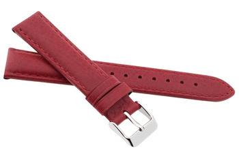 Skórzany pasek do zegarka 20 mm JVD R41507-20 czerwony