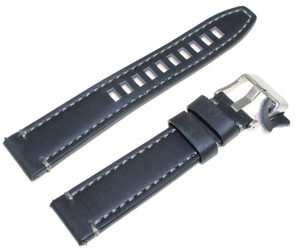 Skórzany pasek do zegarka 20 mm Diloy 414.20.1 czarny
