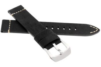 Skórzany pasek do zegarka 20 mm JVD R41001-20 czarny