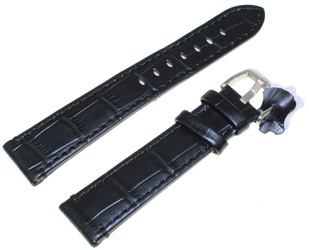 Skórzany pasek do zegarka 20 mm Diloy 361.20.1 czarny