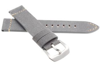Skórzany pasek do zegarka 20 mm JVD R41014-20 szary
