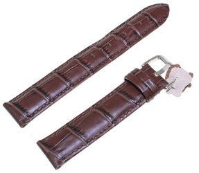 Skórzany pasek do zegarka 20 mm Diloy 368EL.20.2 ciemnobrązowy XL