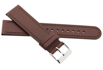 Skórzany pasek do zegarka 22 mm JVD R41602-22 XL ciemnobrązowy