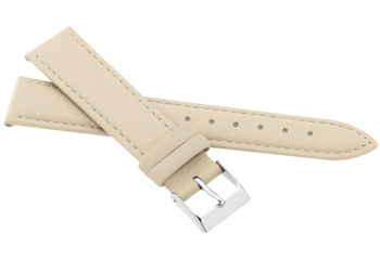 Skórzany pasek do zegarka 18 mm JVD R41417-18 jasnobeżowy
