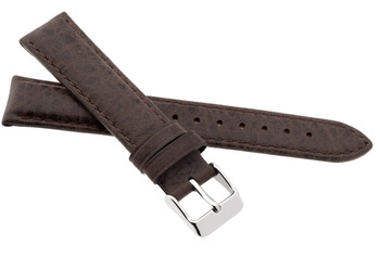 Skórzany pasek do zegarka 20 mm JVD R41501-20 ciemnobrązowy