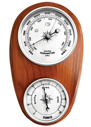 Barometr higrometr analogowy drewniany JVD BA231.41 12x21 cm