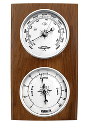 Barometr higrometr analogowy drewniany JVD BA232.11 13x24 cm