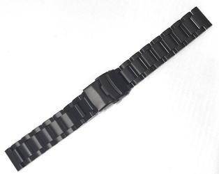 Bransoleta stalowa do zegarka 18 mm SB001.18 BK czarna masywna