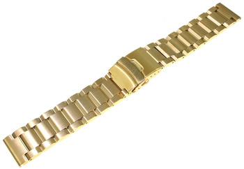 Bransoleta stalowa do zegarka 18 mm SG001.18 złota masywna