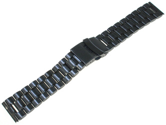 Bransoleta stalowa do zegarka 20 mm GD016.20 czarna masywna