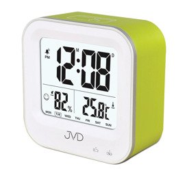 Budzik akumulatorowy JVD SB9909.1 z termometrem i higrometrem