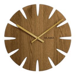 Drewniany dębowy ręcznie wykonany zegar ścienny VLAHA VCT1013