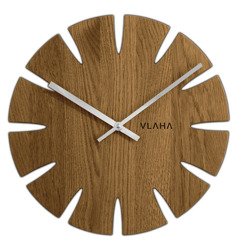 Drewniany dębowy ręcznie wykonany zegar ścienny VLAHA VCT1014