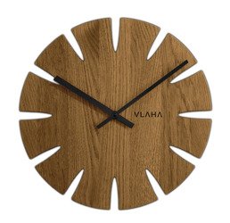 Drewniany dębowy ręcznie wykonany zegar ścienny VLAHA VCT1015