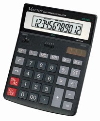 Kalkulator Vector DK-206 BLK- regulowany wyświetlacz