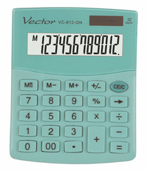 Kalkulator Vector VC-812 GN biurowy