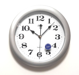 Zegar ścienny Adler LA-17 srebrny mat 28 cm czytelny