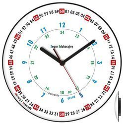 Zegar ścienny Atrix ATE2030ED BK SW Edukacyjny 30 cm