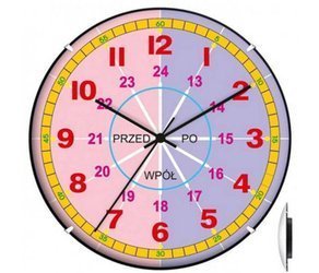 Zegar ścienny Atrix ATE2030NG BK SW Edukacyjny 30 cm
