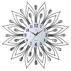 Zegar ścienny JVD HJ84 z kryształkami średnica 58 cm