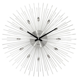 Zegar ścienny JVD HT431.1 z kryształkami, średnica 49,5 cm