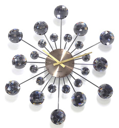 Zegar ścienny JVD HT464.2 z kryształkami, średnica 48,5 cm