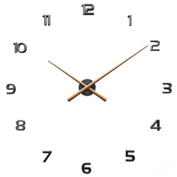 Zegar ścienny JVD HT465.6 naklejany na ścianę, szybę...czarny mat