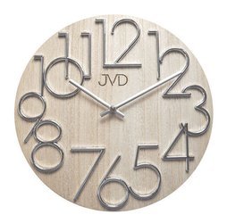 Zegar ścienny JVD HT99.2 Drewniany, średnica 30 cm