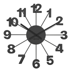 Zegar ścienny Lavvu LCT5001 czarny mat, średnica 42 cm