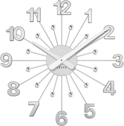Zegar ścienny Lavvu LCT5010 z kryształkami, średnica 49 cm