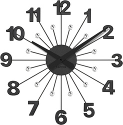 Zegar ścienny Lavvu LCT5011 z kryształkami, średnica 49 cm