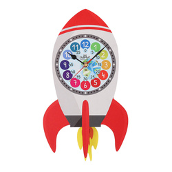 Zegar ścienny dziecięcy rakieta MPM E05.4468.B 20 x 55 cm