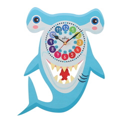 Zegar ścienny dziecięcy rekin MPM E05.4468.A 26 x 55 cm