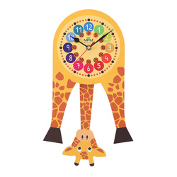 Zegar ścienny dziecięcy żyrafa MPM E05.4468.D 21 x 55 cm