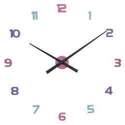 Zegar ścienny naklejany kolorowy JVD HT466.1 na ścianę, szybę..