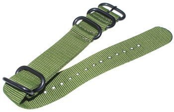 Zielony nylonowy pasek do zegarka 20 mm Tekla NS9.20 Zulu